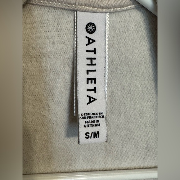 Athleta Light Gray Ethereal Slouchy Cocoon Wrap Cardigan Size Small/Medium - Picture 3 of 5